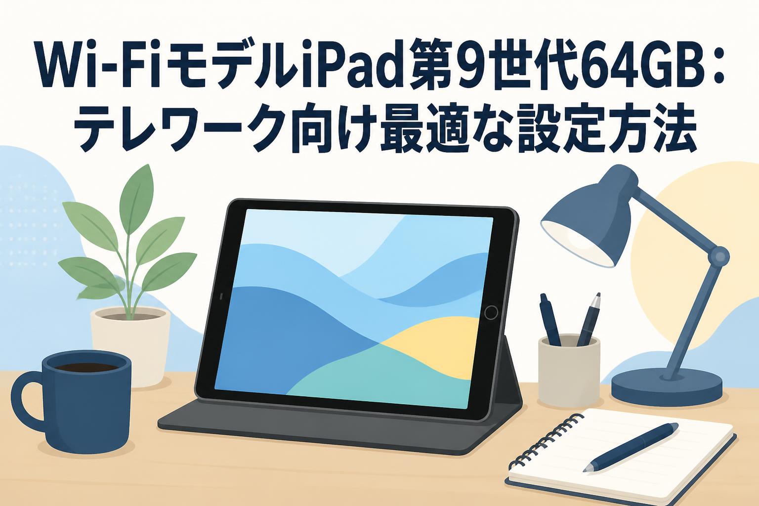 Wi-FiモデルiPad第9世代64GB：テレワーク向け最適な設定方法 | PANDA