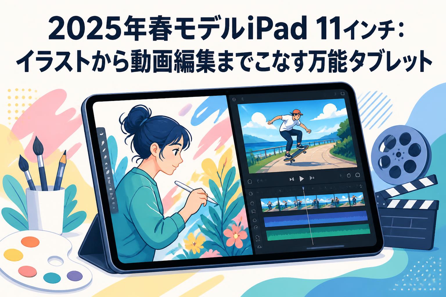 2025年春モデルiPad 11インチ：イラストから動画編集までこなす万能