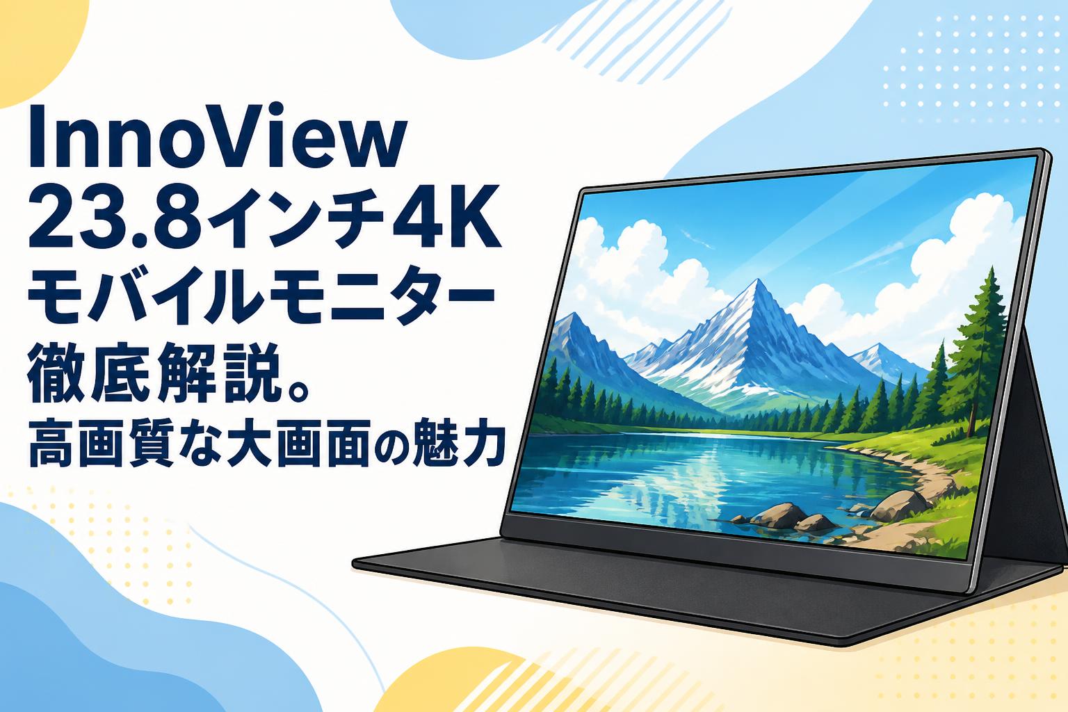 InnoView 23.8インチ4Kモバイルモニター徹底解説。高画質な大画面の