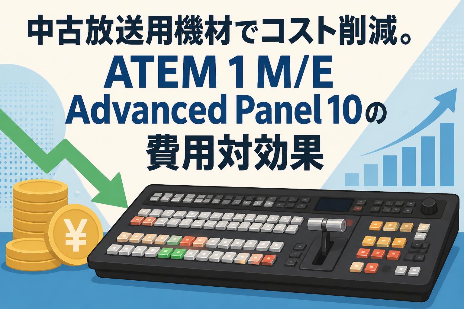 中古放送用機材でコスト削減。ATEM 1 M/E Advanced Panel 10の費用対
