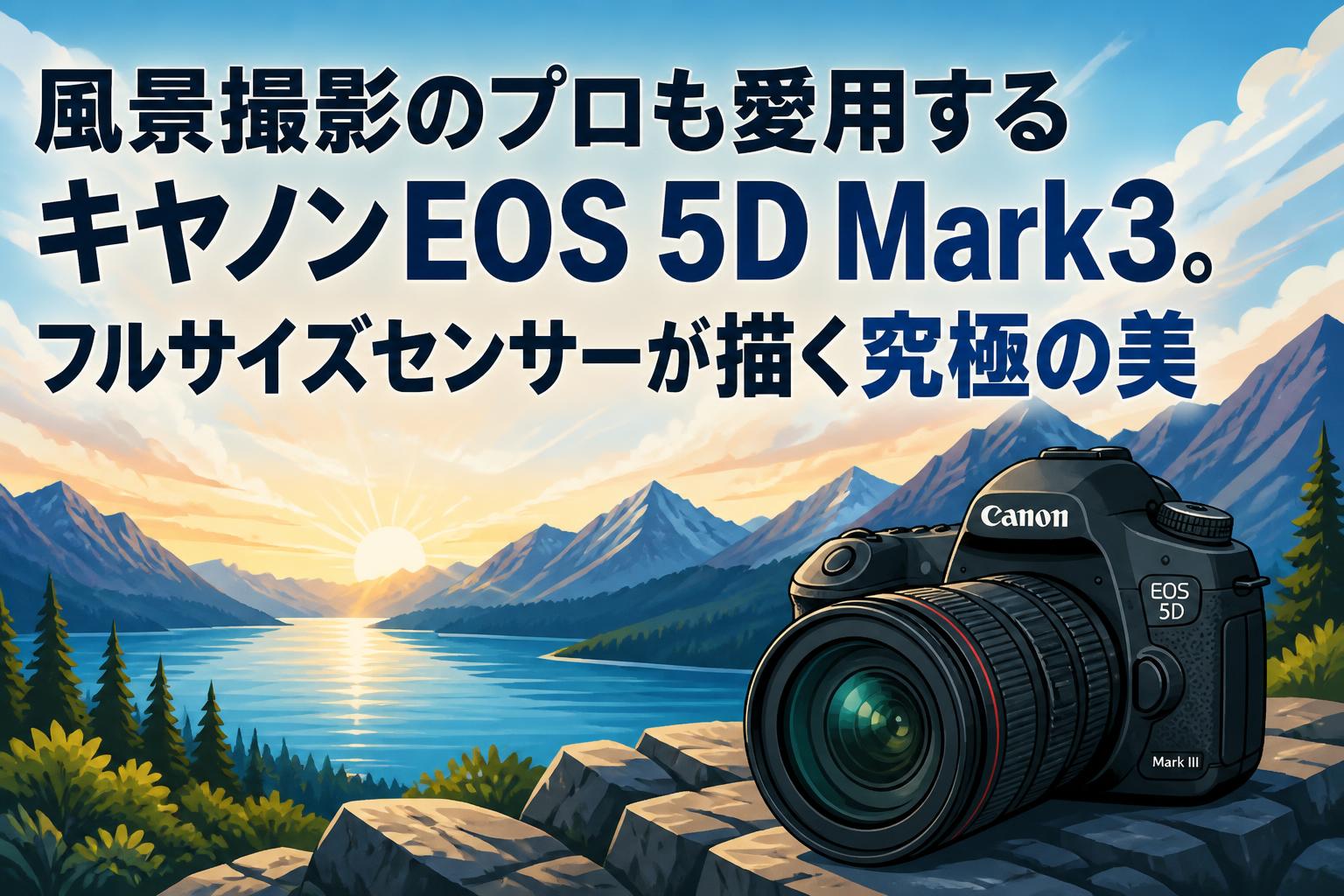 風景撮影のプロも愛用するキヤノンEOS 5D Mark3。フルサイズセンサーが