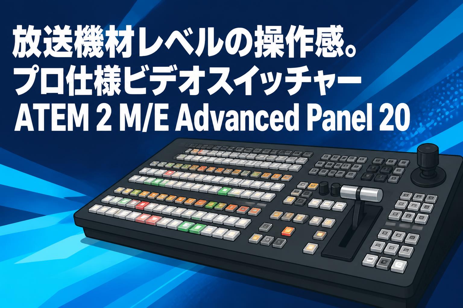 放送機材レベルの操作感。プロ仕様ビデオスイッチャーATEM 2 M/E