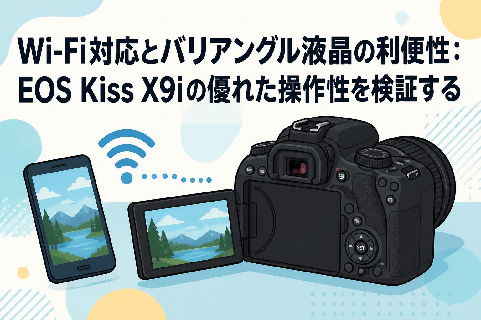 Wi-Fi対応とバリアングル液晶の利便性：EOS Kiss X9iの優れた操作性を