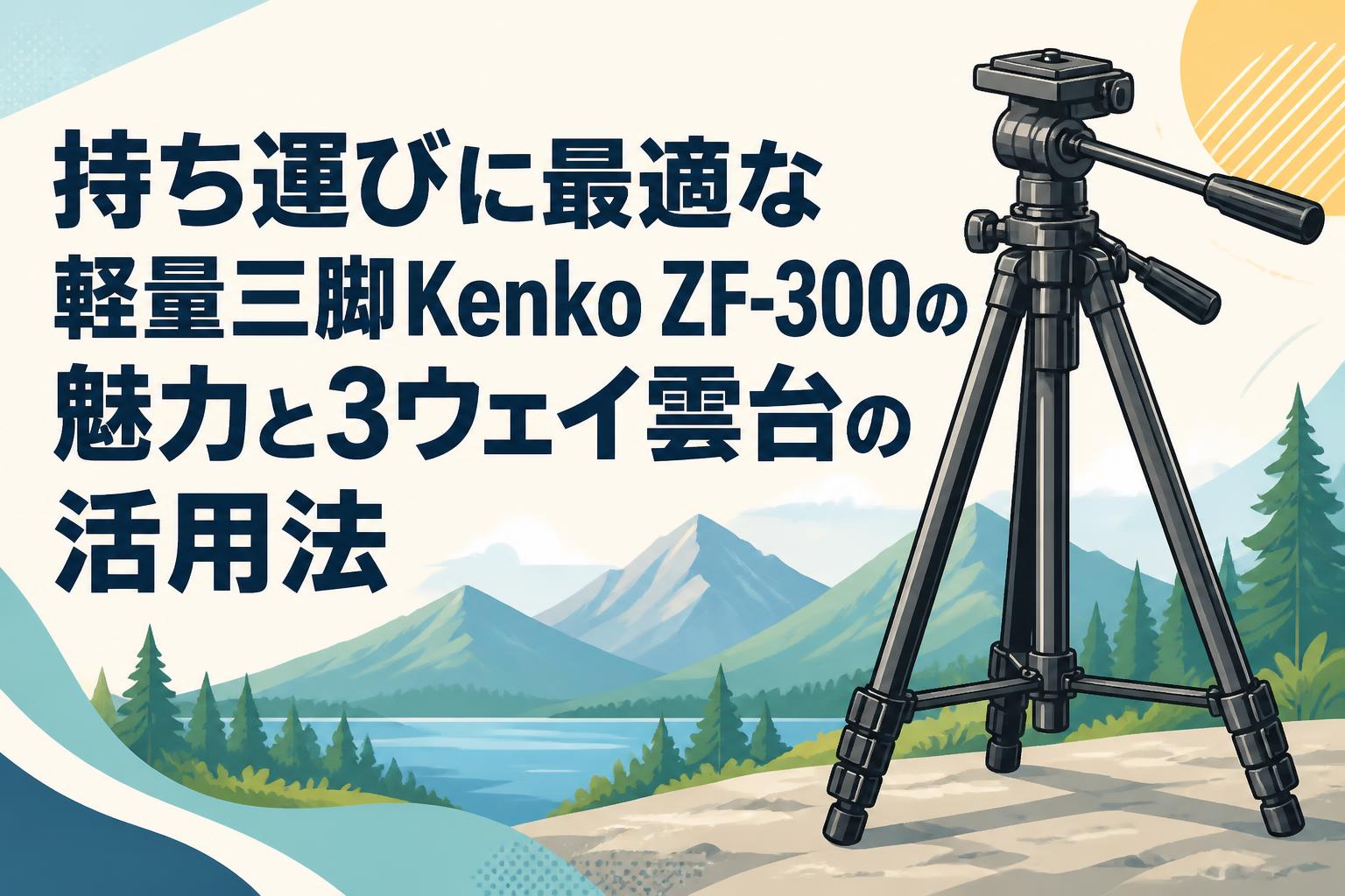 持ち運びに最適な軽量三脚Kenko ZF-300の魅力と3ウェイ雲台の活用法
