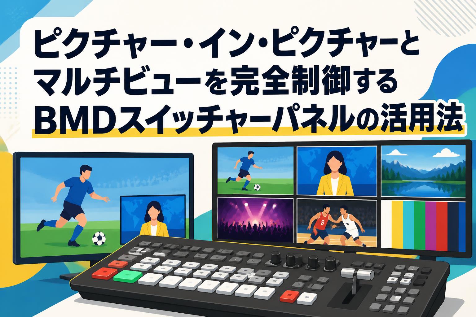 業務用ビデオスイッチャー操作パネル ピクチャー・イン・ピクチャーとマルチビューを完全制御するBMD