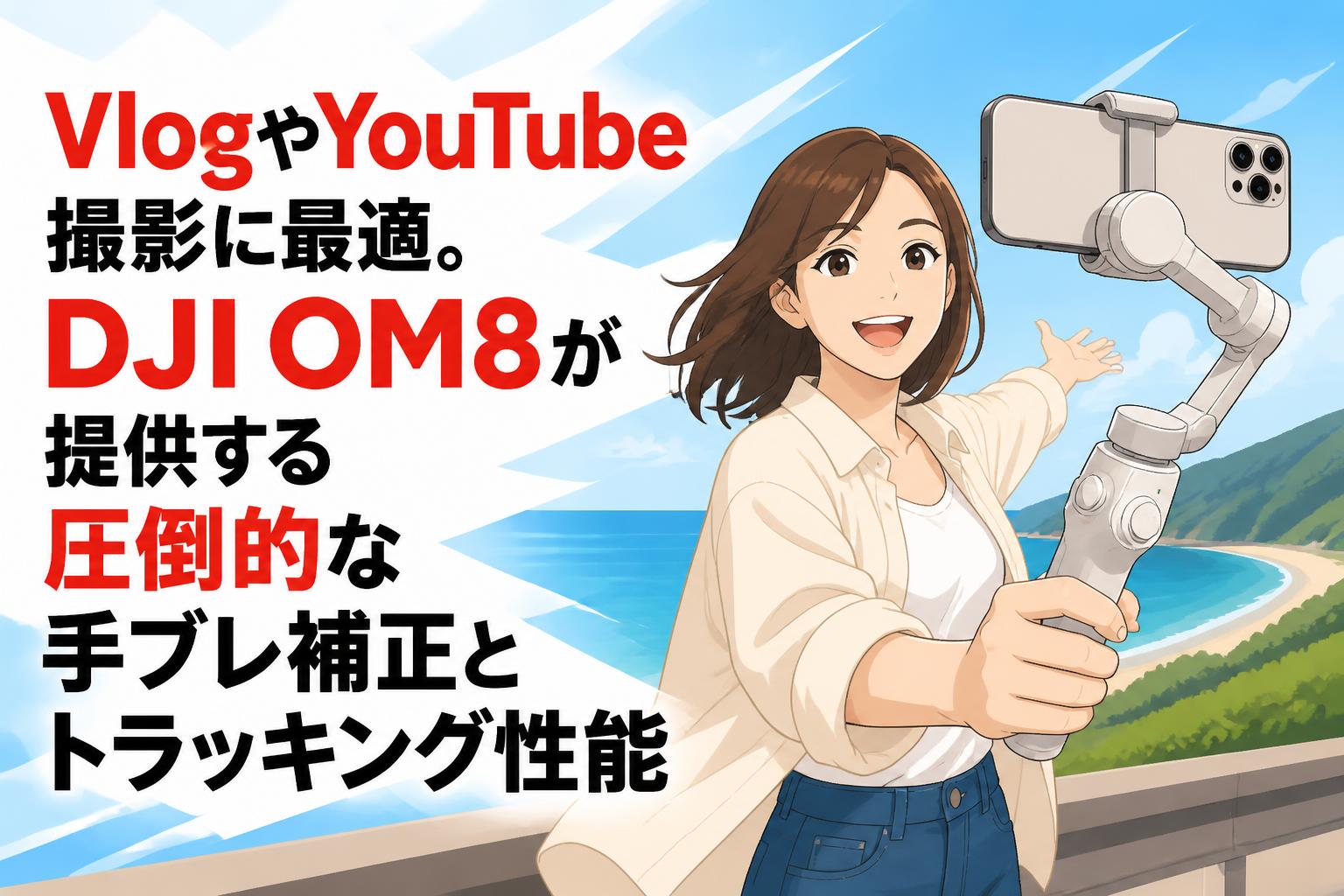 VlogやYouTube撮影に最適。DJI OM8が提供する圧倒的な手ブレ補正と
