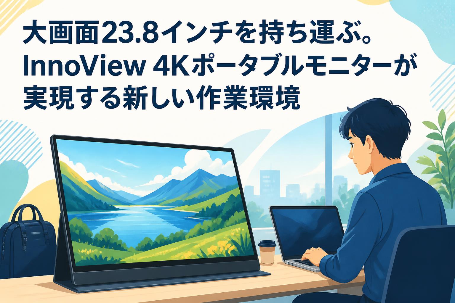 大画面23.8インチを持ち運ぶ。InnoView 4Kポータブルモニターが実現