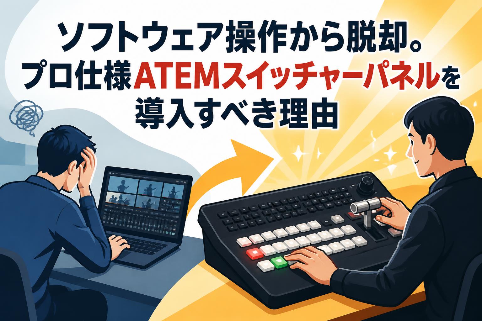 ソフトウェア操作から脱却。プロ仕様ATEMスイッチャーパネルを導入す