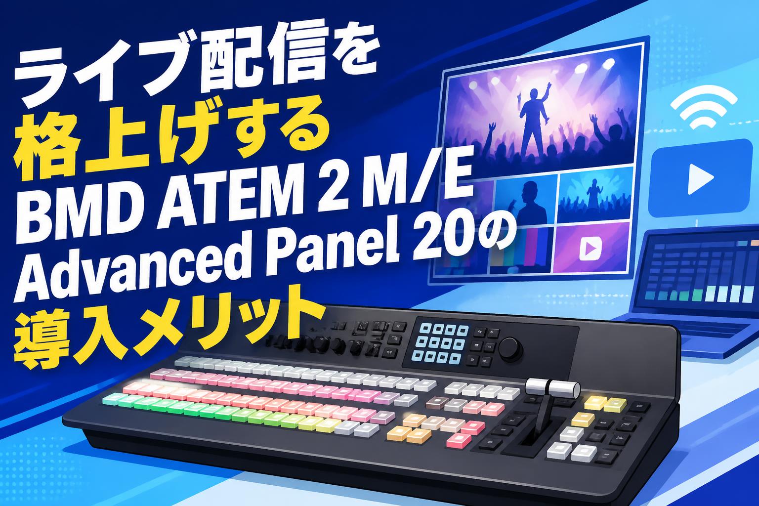 ライブ配信を格上げするBMD ATEM 2 M/E Advanced Panel 20の導入