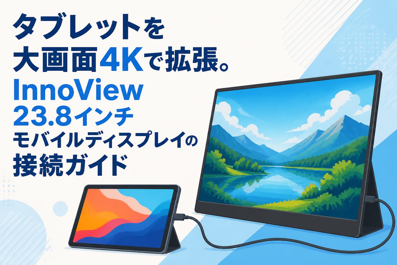 INNOVIEW モバイルモニター 4K 23.8インチ タブレットを大画面4Kで拡張。InnoView 23.8インチモバイル