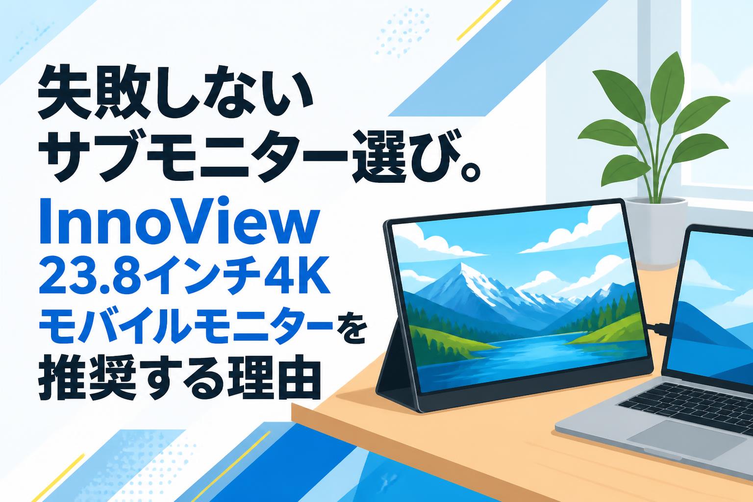 失敗しないサブモニター選び。InnoView 23.8インチ4Kモバイルモニター