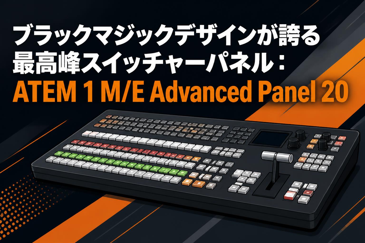 ブラックマジックデザインが誇る最高峰スイッチャーパネル：ATEM 1 M/E