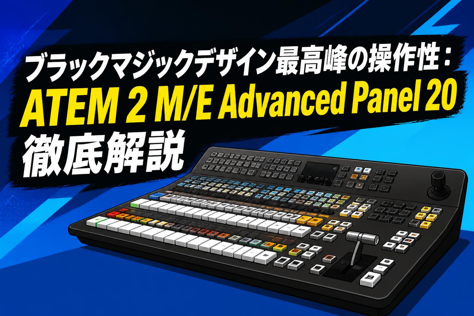 ブラックマジックデザイン最高峰の操作性：ATEM 2 M/E Advanced Panel