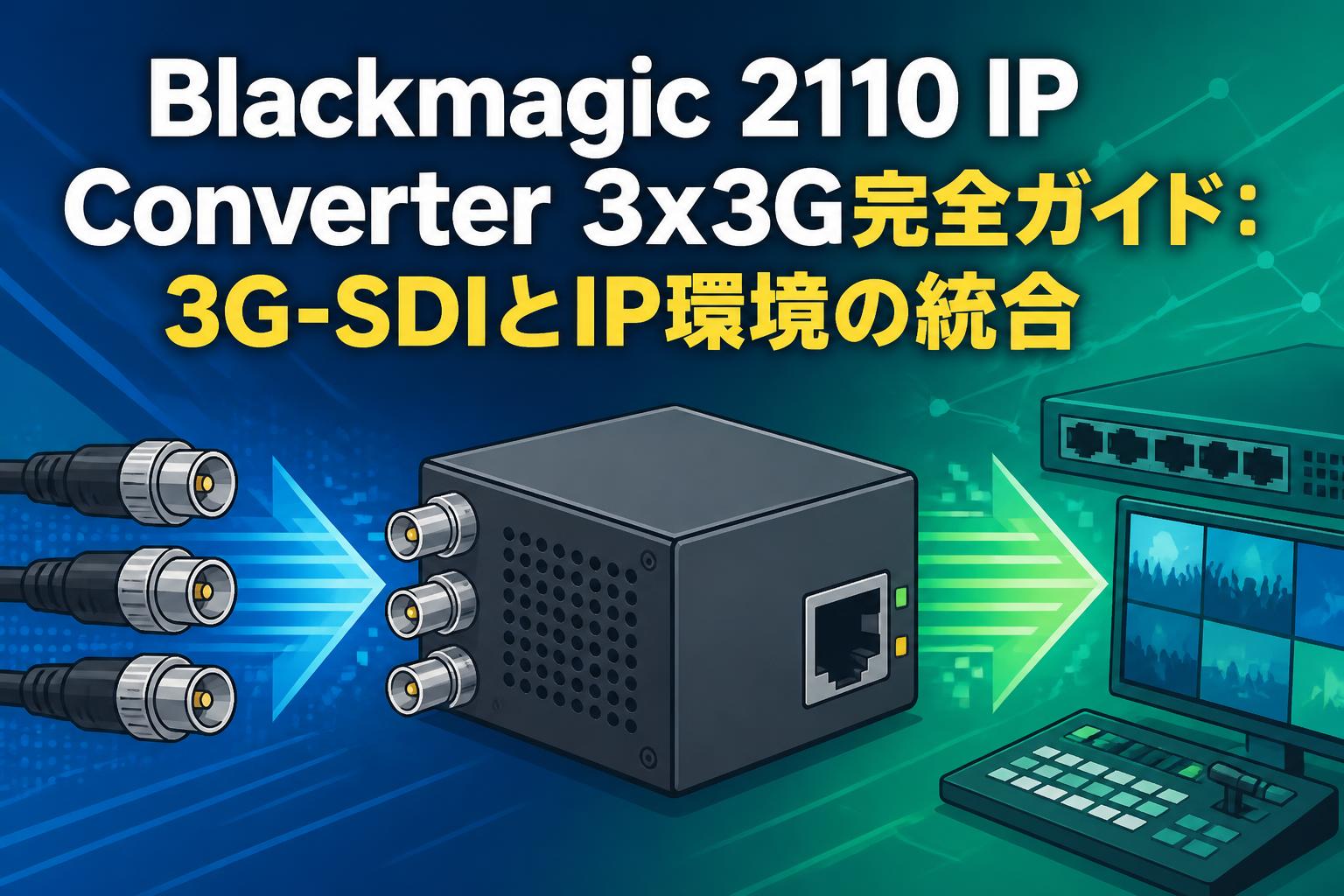 Blackmagic 2110 IP Converter 3x3G完全ガイド：3G-SDIとIP環境の統合