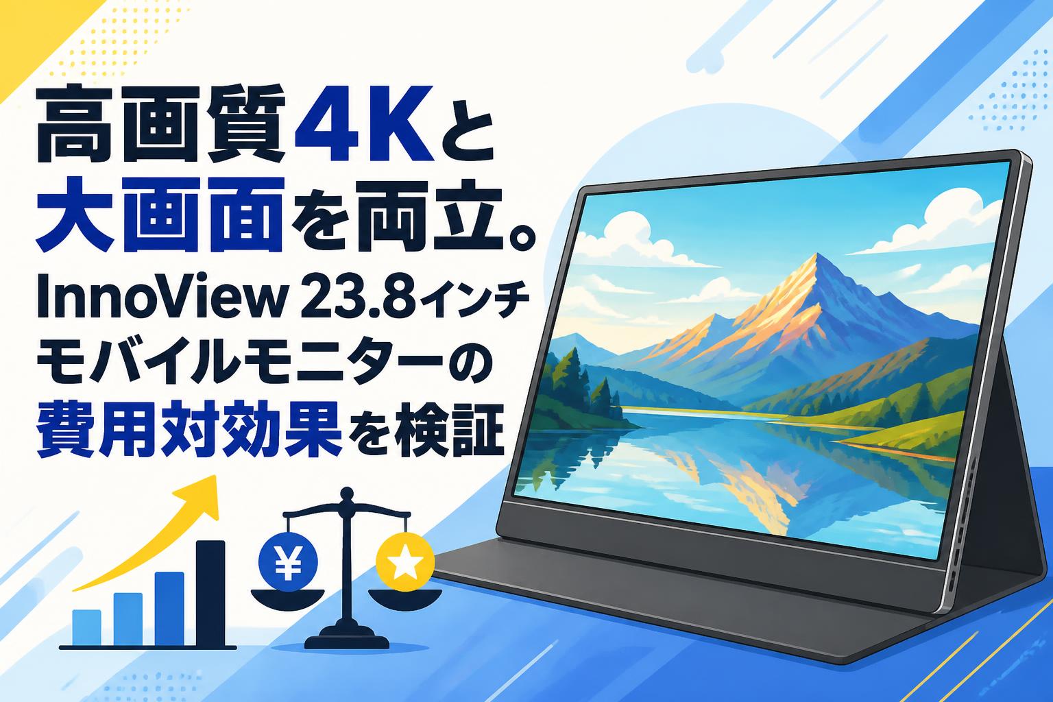高画質4Kと大画面を両立。InnoView 23.8インチモバイルモニターの費用