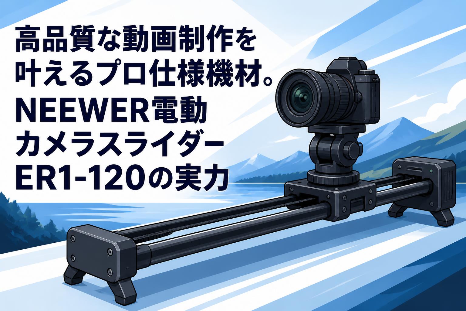 高品質な動画制作を叶えるプロ仕様機材。NEEWER電動カメラスライダー