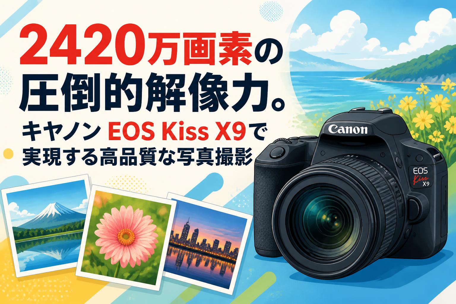 2420万画素の圧倒的解像力。キャノン EOS Kiss X9で実現する高品質な