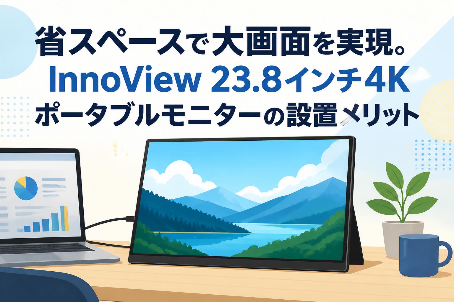 省スペースで大画面を実現。InnoView 23.8インチ4Kポータブルモニター