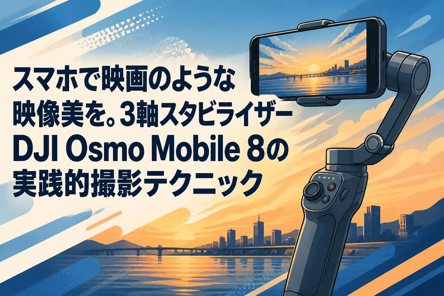 スマホで映画のような映像美を。3軸スタビライザーDJI Osmo Mobile 8の