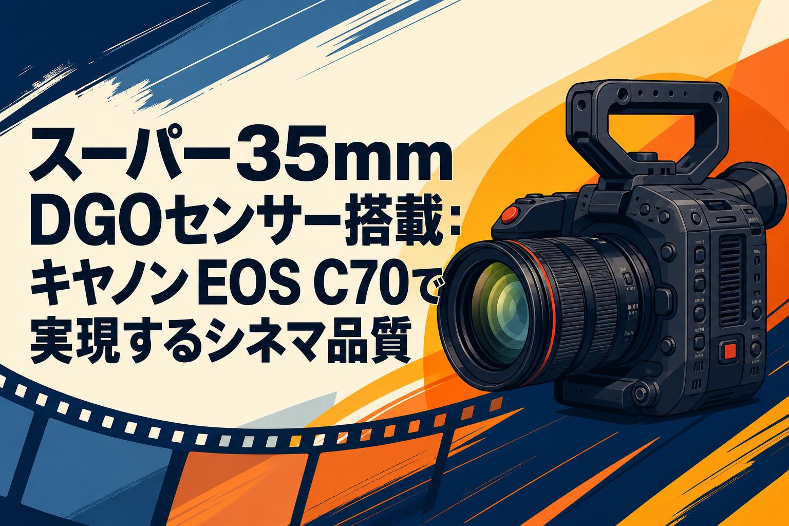 スーパー35mm DGOセンサー搭載：キヤノンEOS C70で実現するシネマ品質