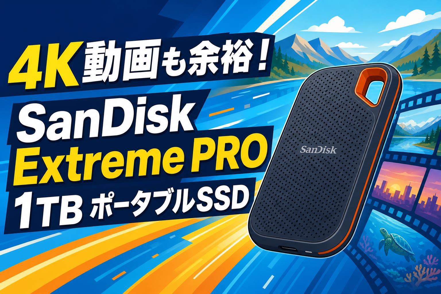 4K動画も余裕！SanDisk Extreme PRO 1TB ポータブルSSD | PANDA TIMES