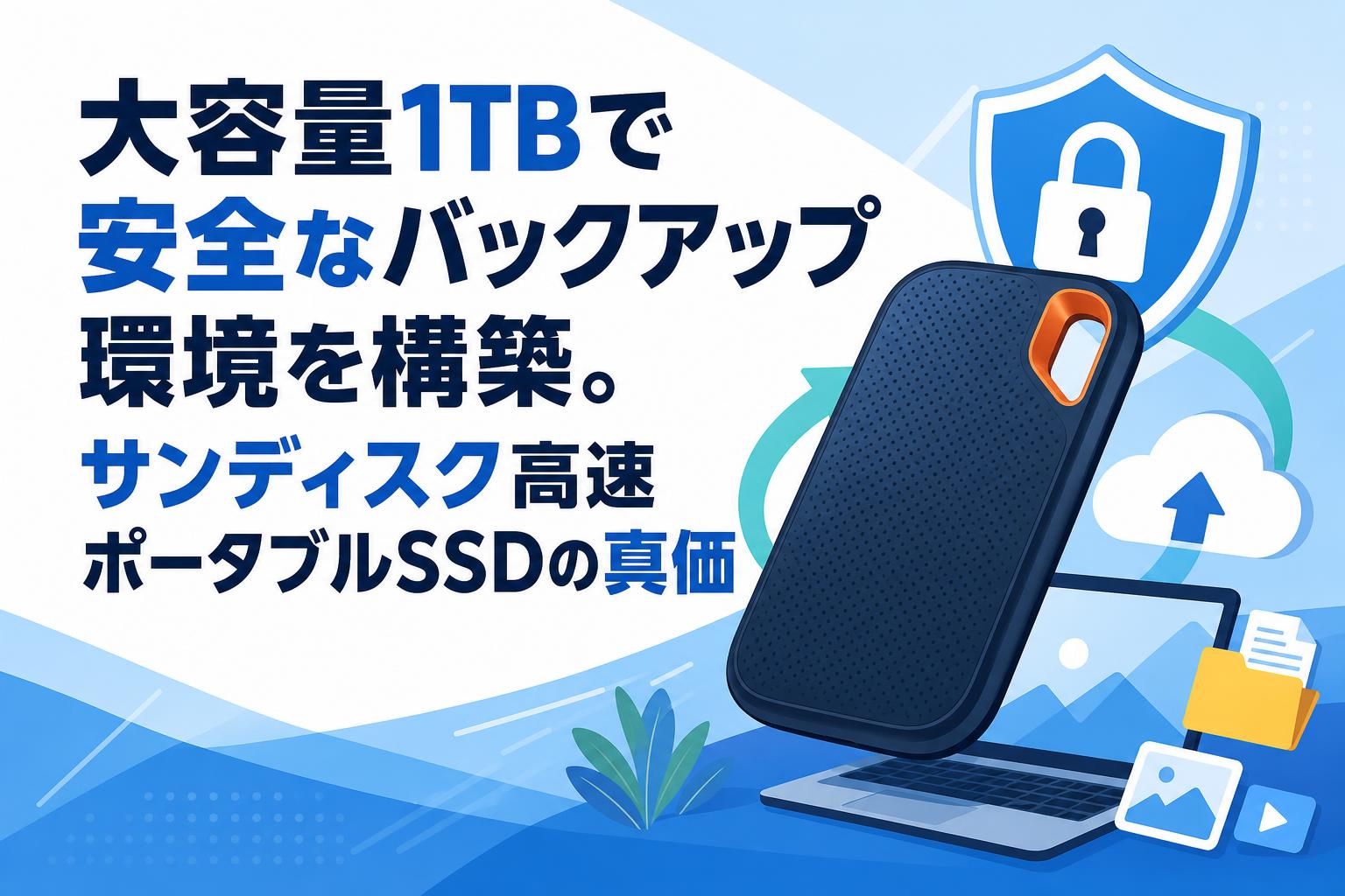 大容量1TBで安全なバックアップ環境を構築。サンディスク高速 