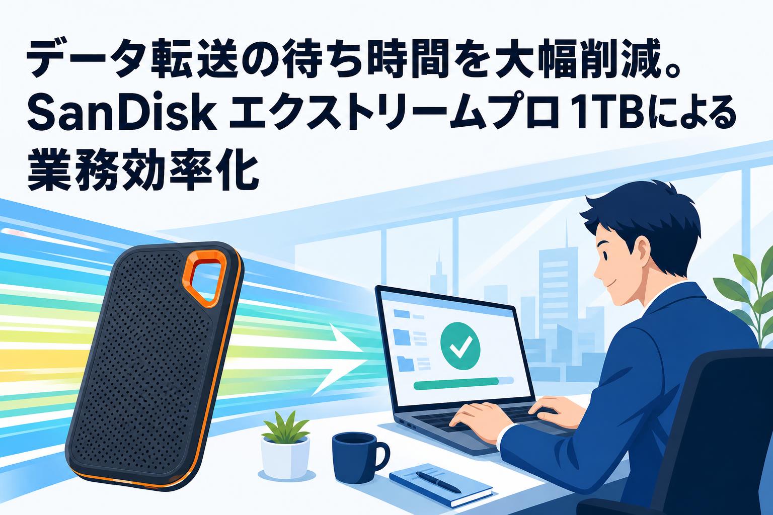 ◎即戦力★新品SSD★メモリ増設★DVDマルチ★カメラ★無線★オフィス2021★ データ転送の待ち時間を大幅削減。SanDisk エクストリームプロ 1TB