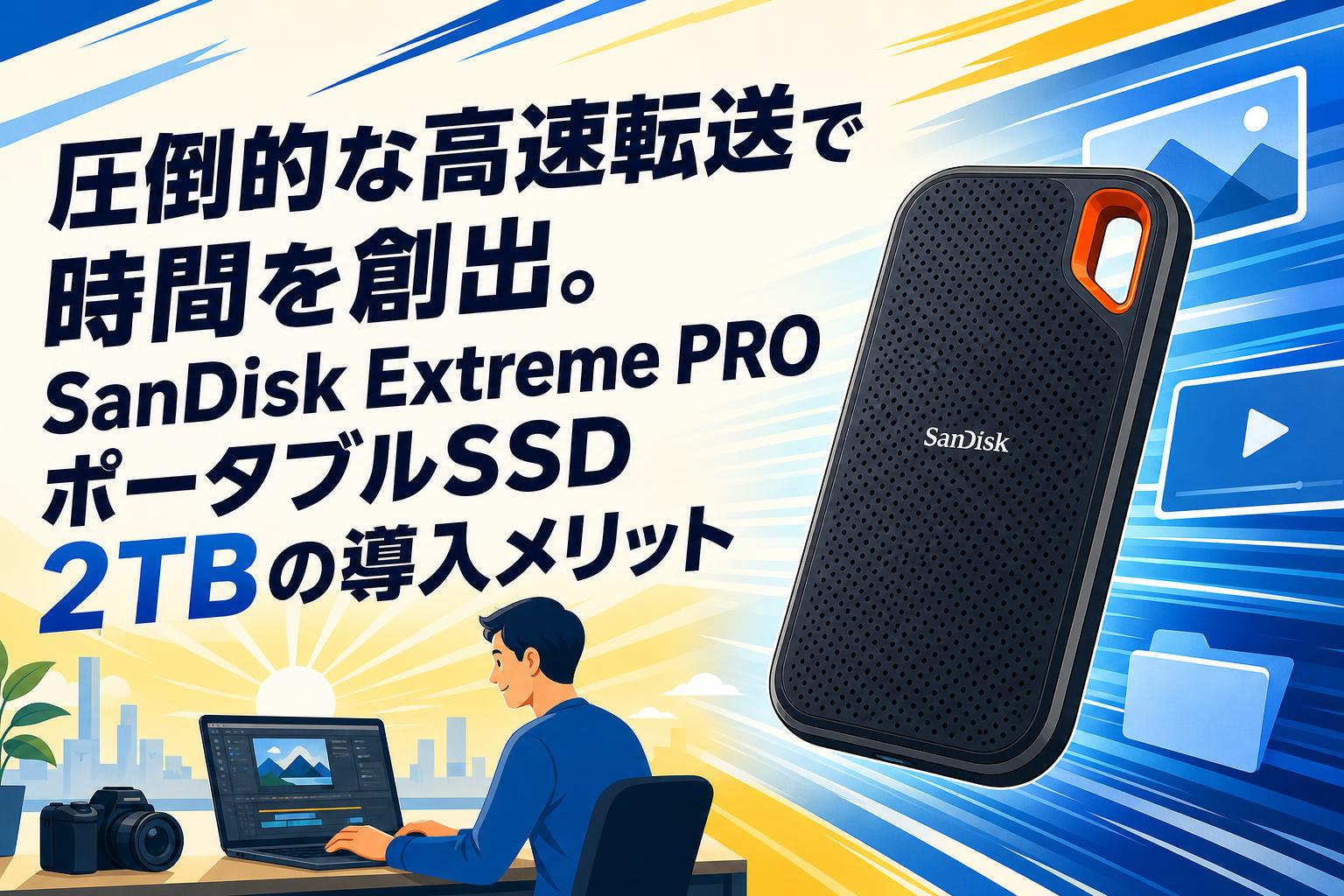 圧倒的な高速転送で時間を創出。SanDisk Extreme PRO ポータブルSSD