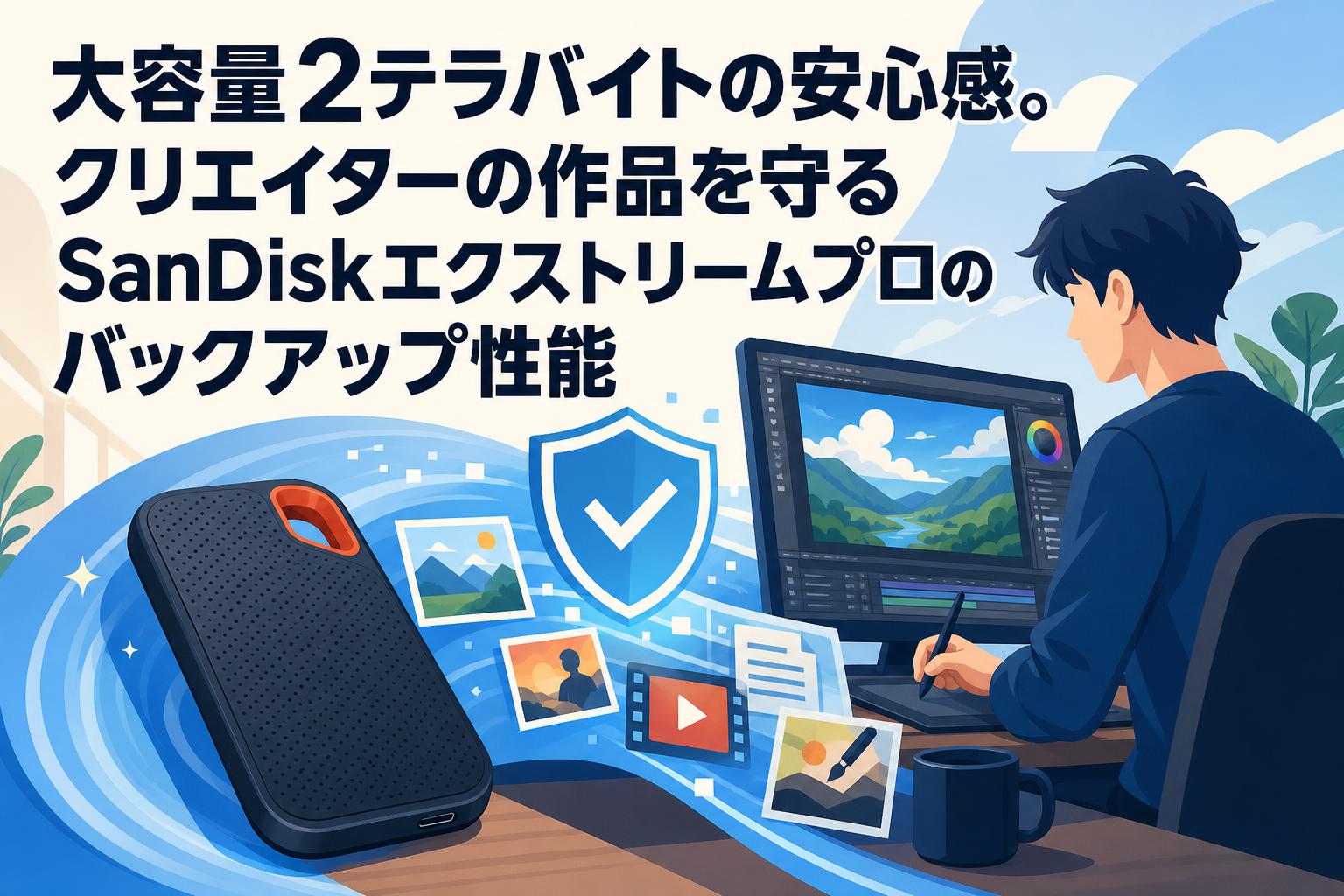 Win10/オフィス/大容量HDD/4Gメモリー/ソフト多数/HDMI/特典付き 大容量2テラバイトの安心感。クリエイターの作品を守るSanDisk