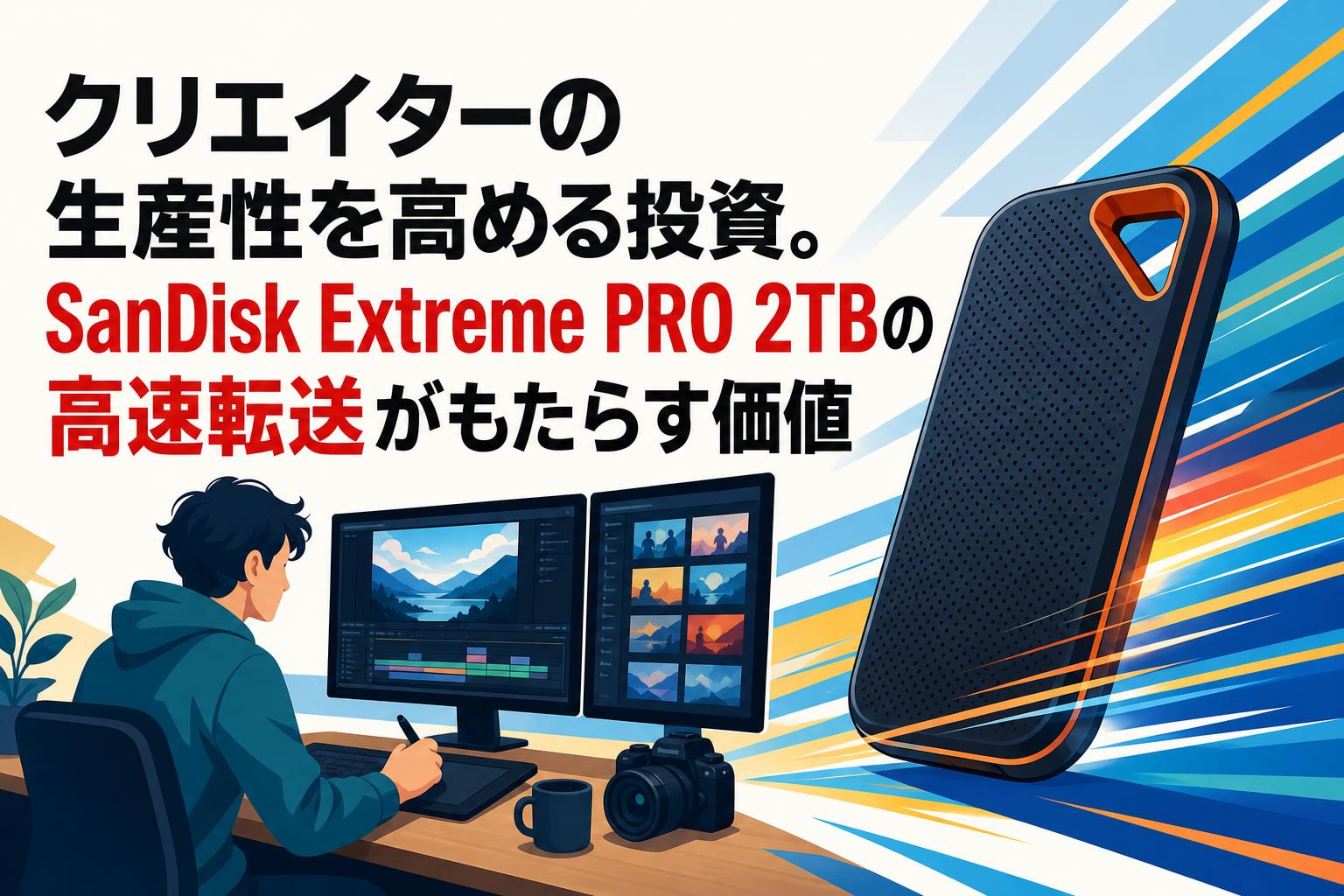 クリエイターの生産性を高める投資。SanDisk Extreme PRO 2TBの高速
