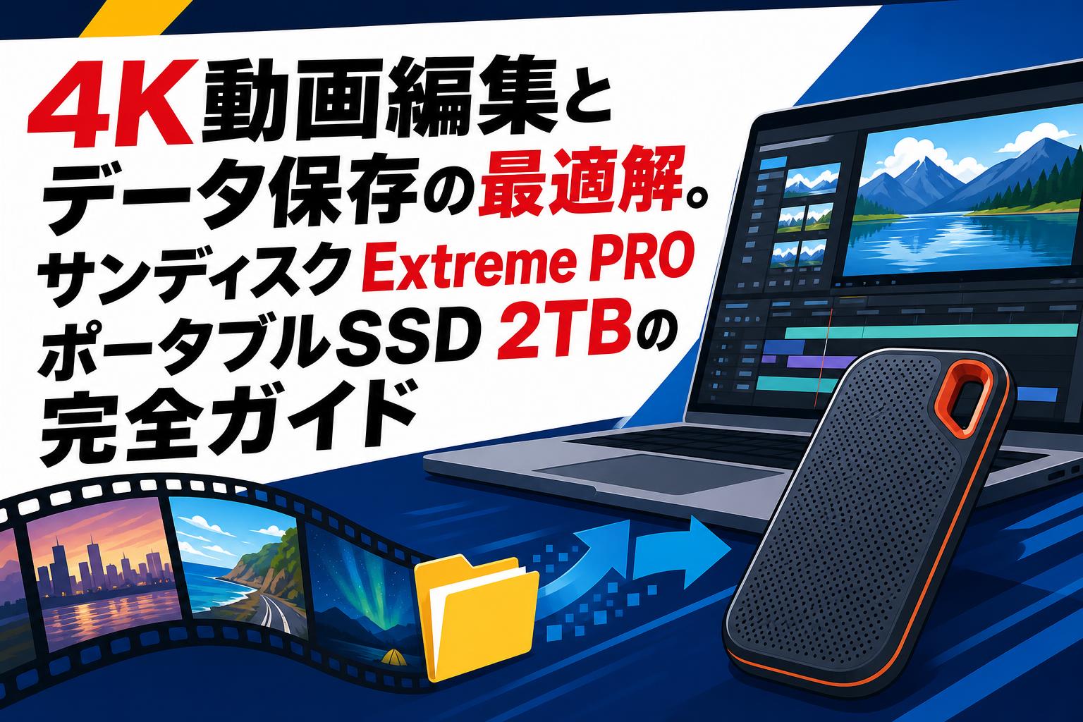 大容量❤️SSD❤️動画も写真もたっぷり保存❤️Windows11❤️ 4K動画編集とデータ保存の最適解。サンディスク Extreme PRO