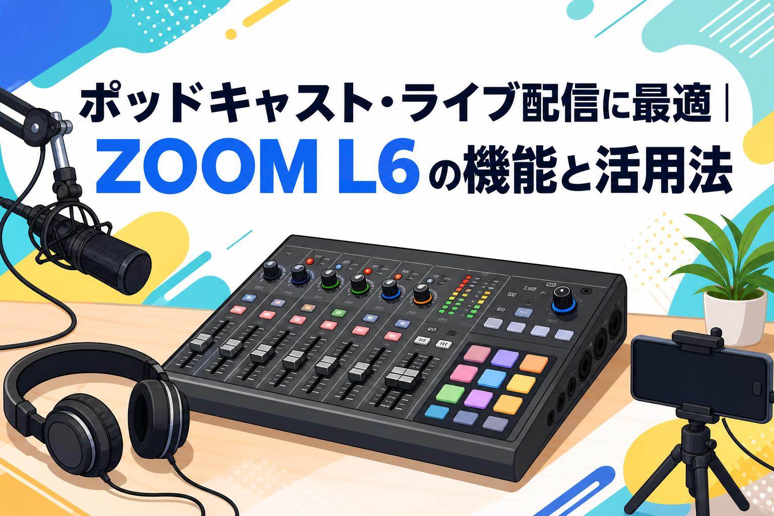 ポッドキャスト・ライブ配信に最適｜ZOOM L6 の機能と活用法 | PANDA