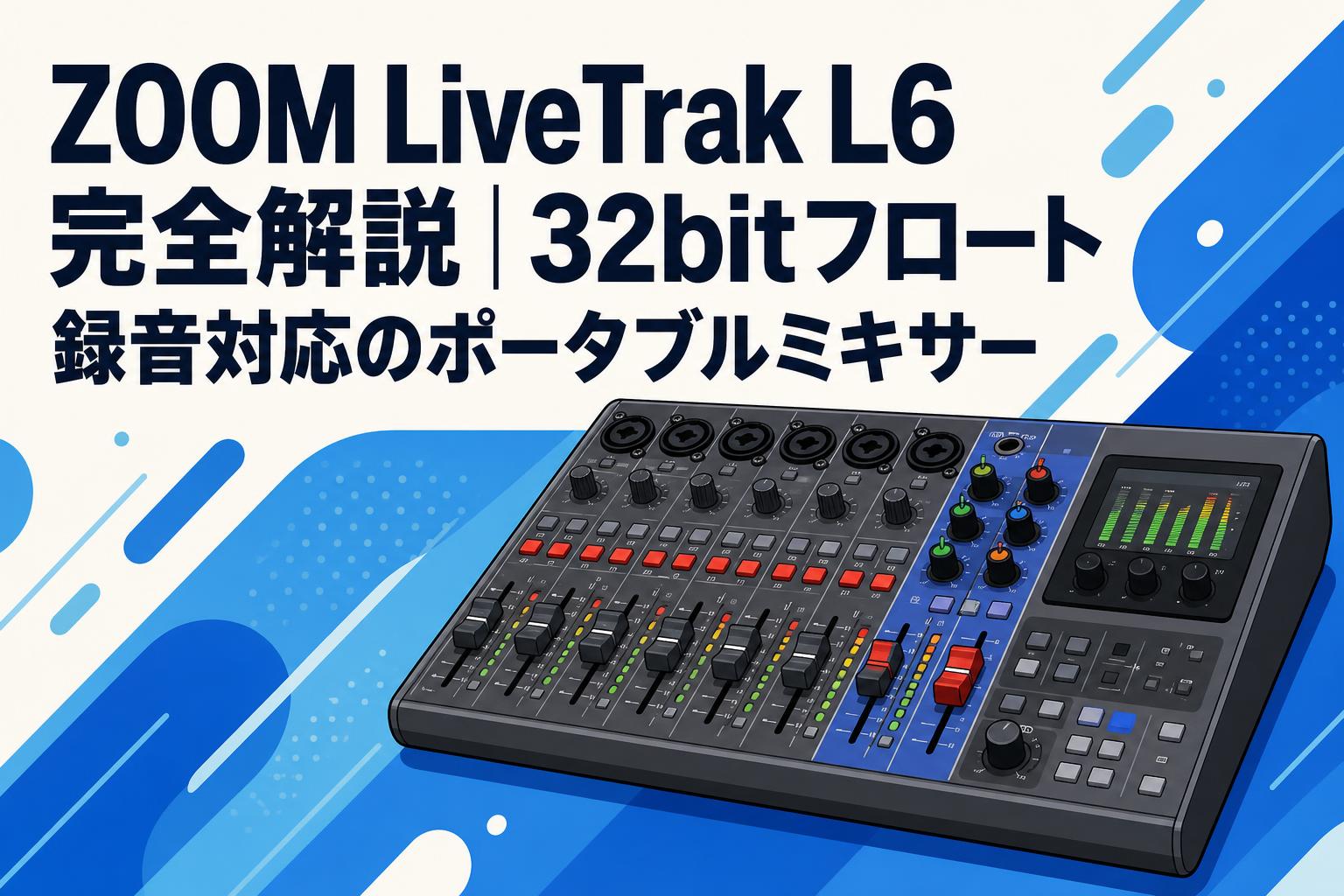 ZOOM LiveTrak L6 完全解説｜32bitフロート録音対応のポータブル