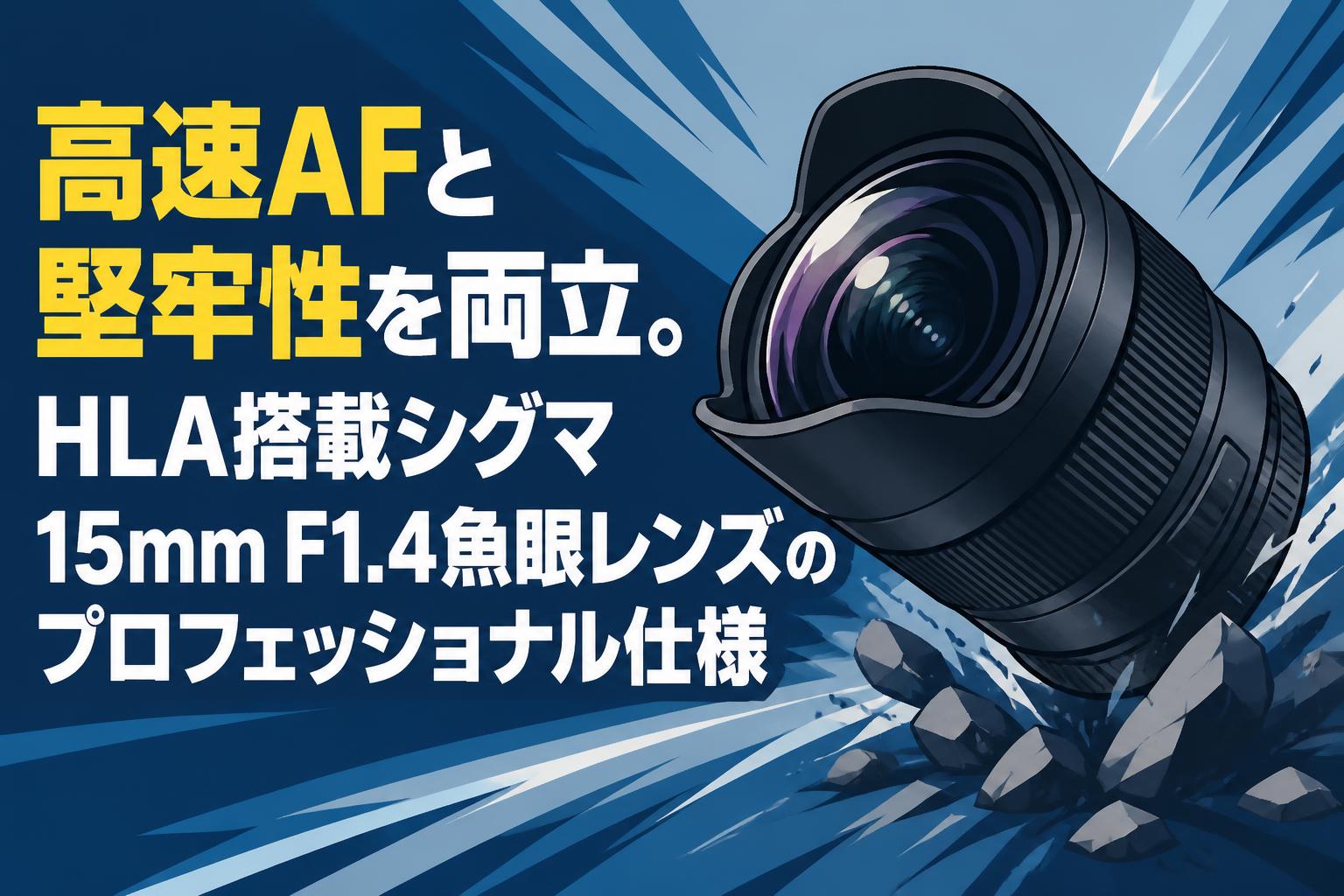 高速AFと堅牢性を両立。HLA搭載シグマ15mm F1.4魚眼レンズの