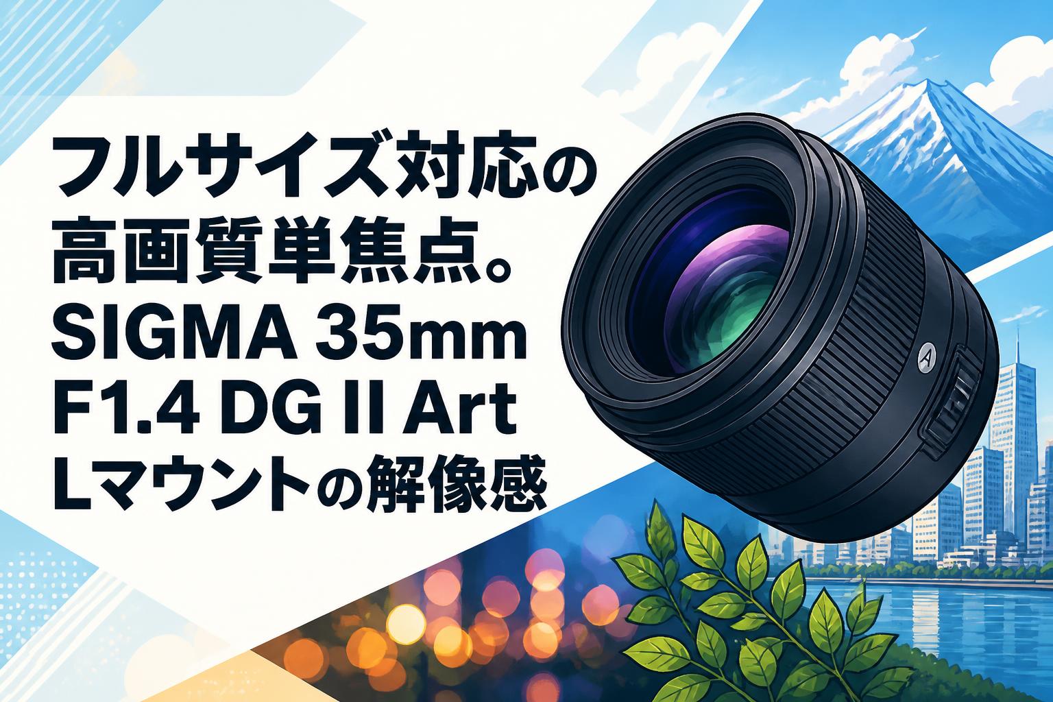 フルサイズ対応の高画質単焦点。SIGMA 35mm F1.4 DG II Art Lマウント