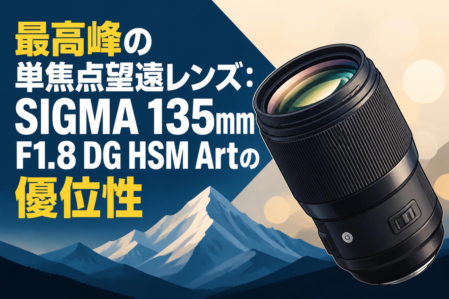 最高峰の単焦点望遠レンズ：SIGMA 135mm F1.8 DG HSM Artの優位性