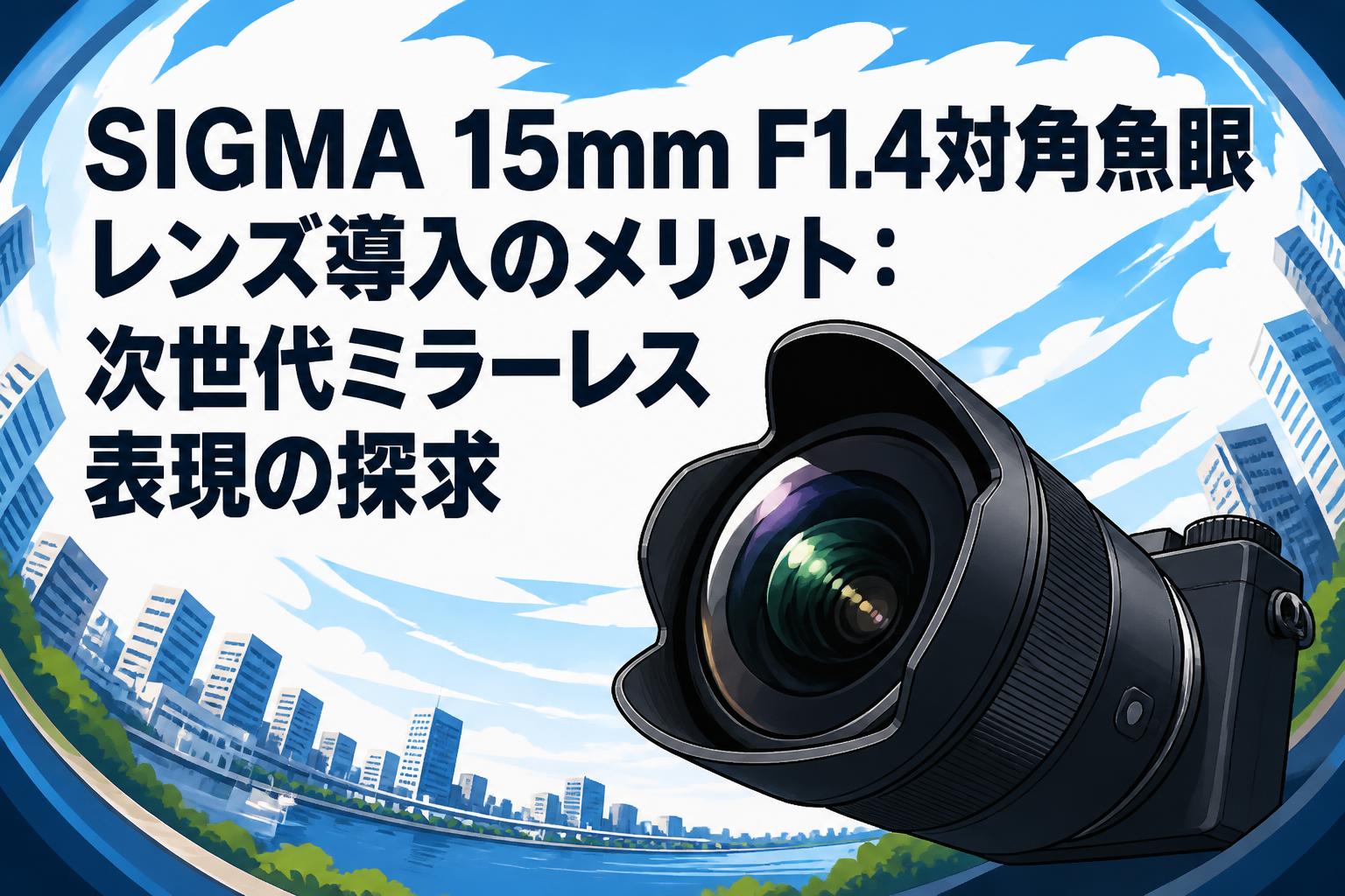 【レア】SIGMA レンズパンフレット SIGMA 15mm F1.4対角魚眼レンズ導入のメリット：次世代ミラーレス表現