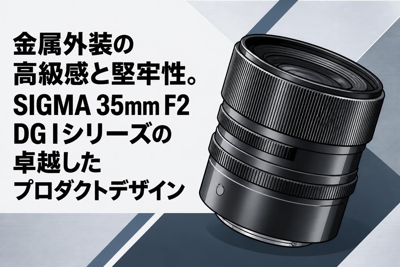 金属外装の高級感と堅牢性。SIGMA 35mm F2 DG Iシリーズの卓越した