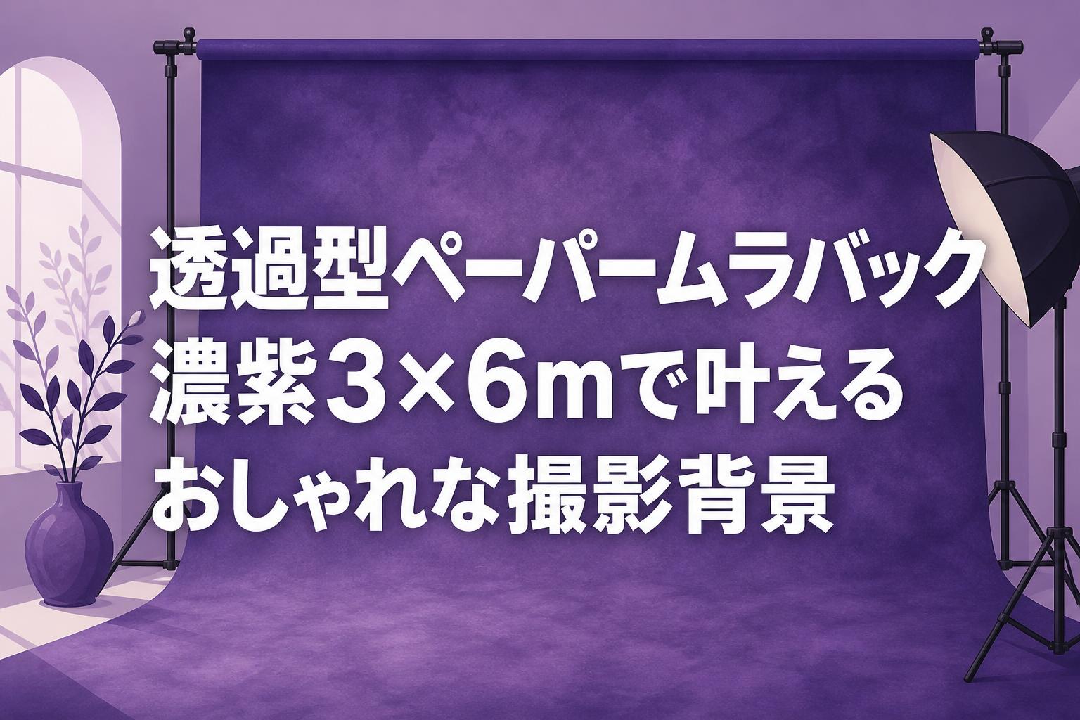透過型ペーパームラバック濃紫3×6mで叶えるおしゃれな撮影背景 | PANDA