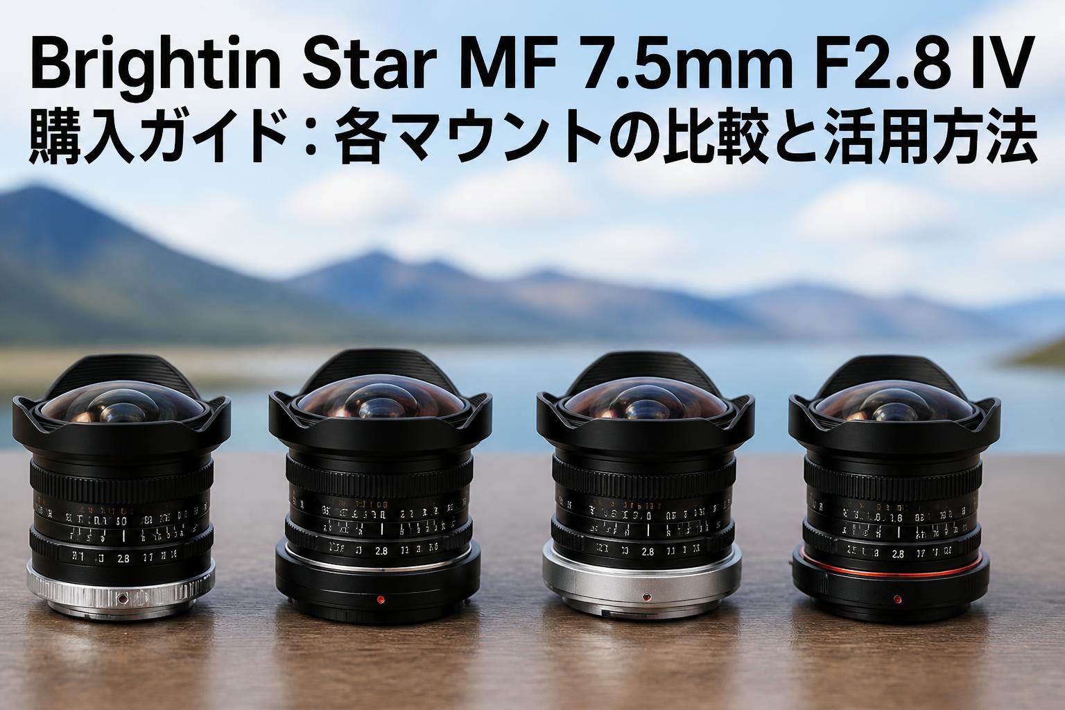 Brightin Star MF 7.5mm F2.8 IV購入ガイド：各マウントの比較と活用