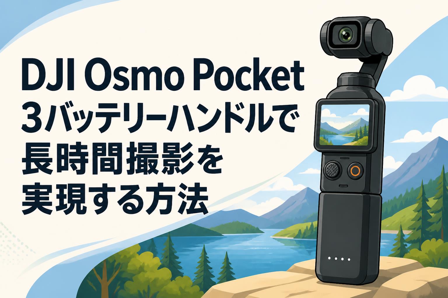 DJI Osmo Pocket 3バッテリーハンドルで長時間撮影を実現する方法
