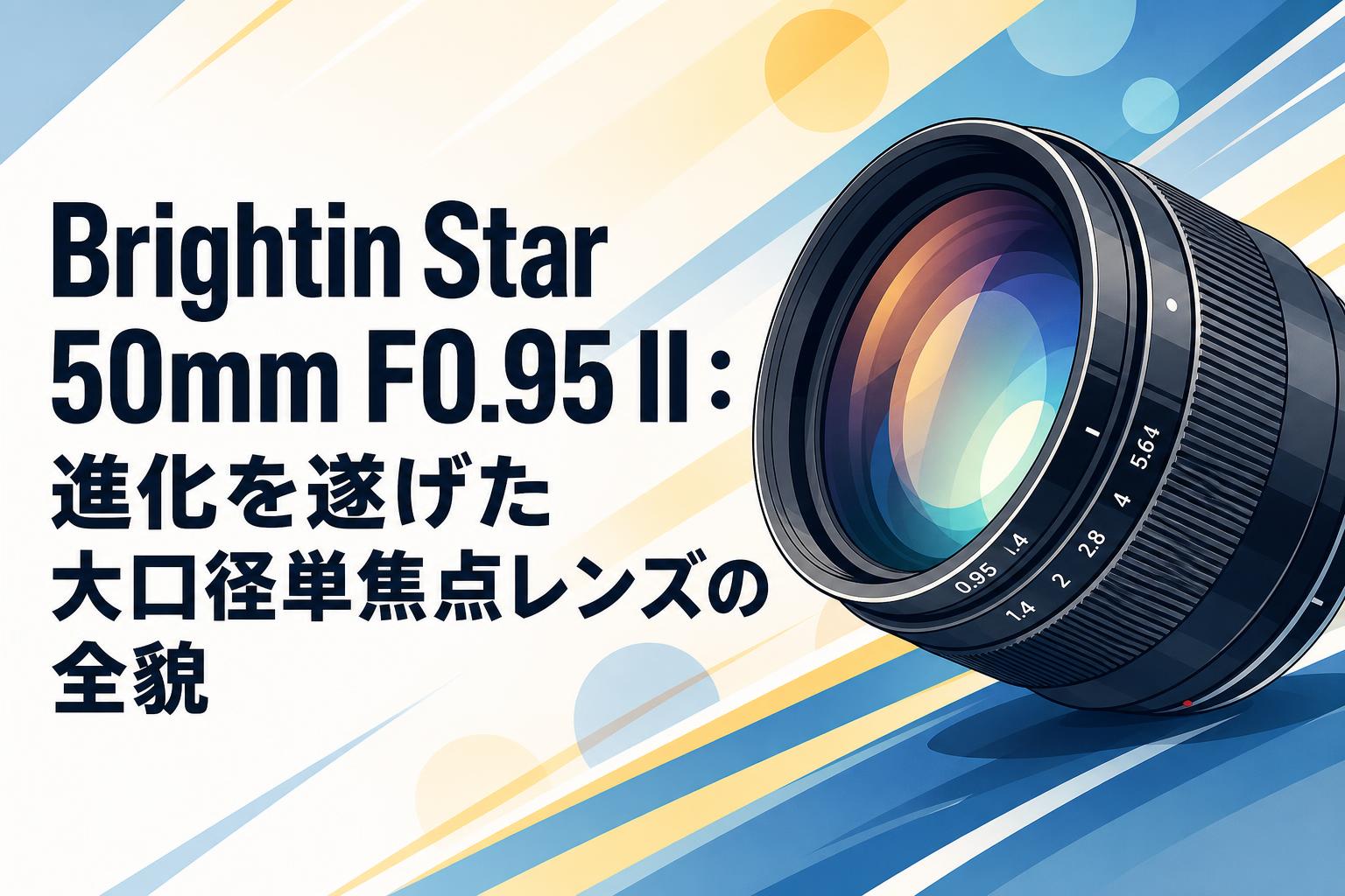 Brightin Star 50mm F0.95 II：進化を遂げた大口径単焦点レンズの全貌