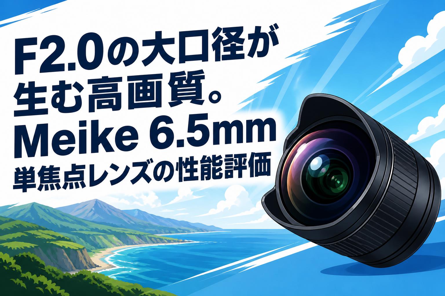 F2.0の大口径が生む高画質。Meike 6.5mm単焦点レンズの性能評価