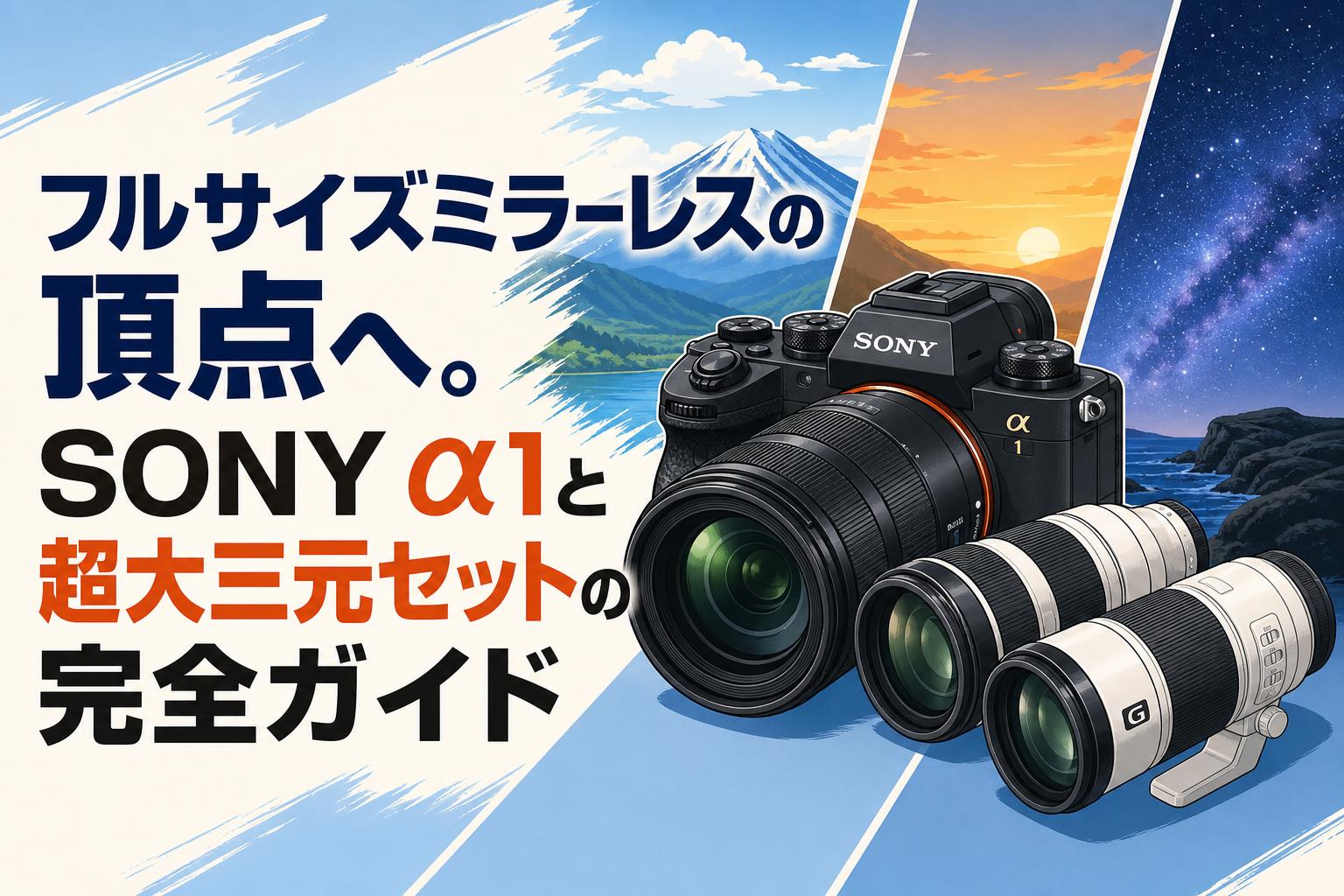フルサイズミラーレスの頂点へ。SONY α1と超大三元セットの完全ガイド