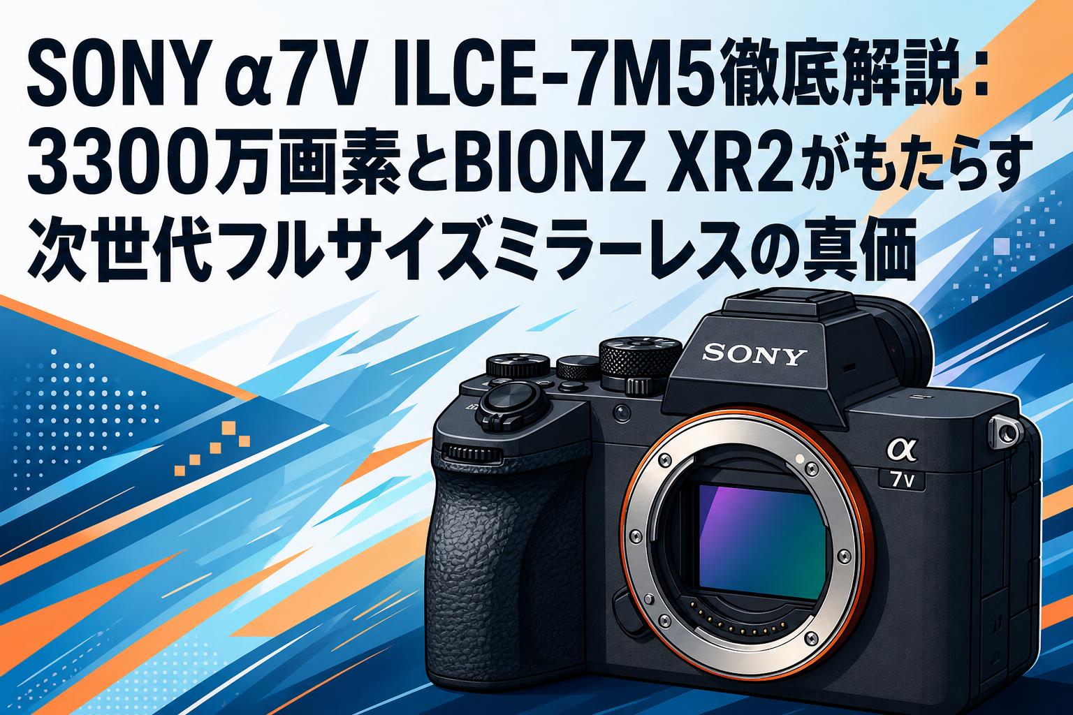 SONY α7V ILCE-7M5徹底解説：3300万画素とBIONZ XR2がもたらす次世代