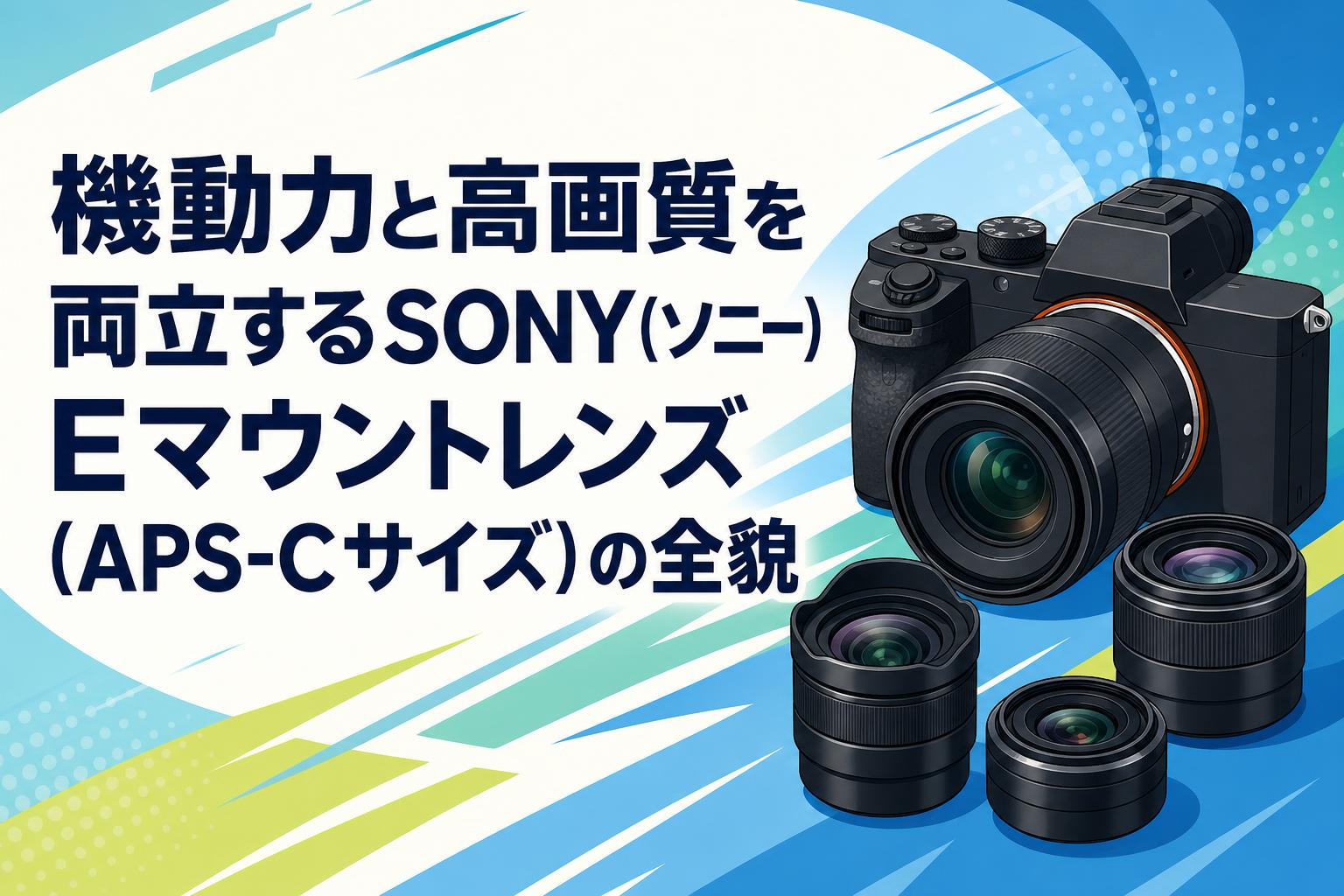 機動力と高画質を両立するSONY（ソニー）Eマウントレンズ（APS-Cサイズ