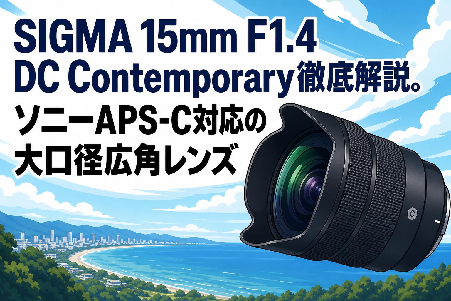 SIGMA 15mm F1.4 DC Contemporary徹底解説。ソニーAPS-C対応の大口径