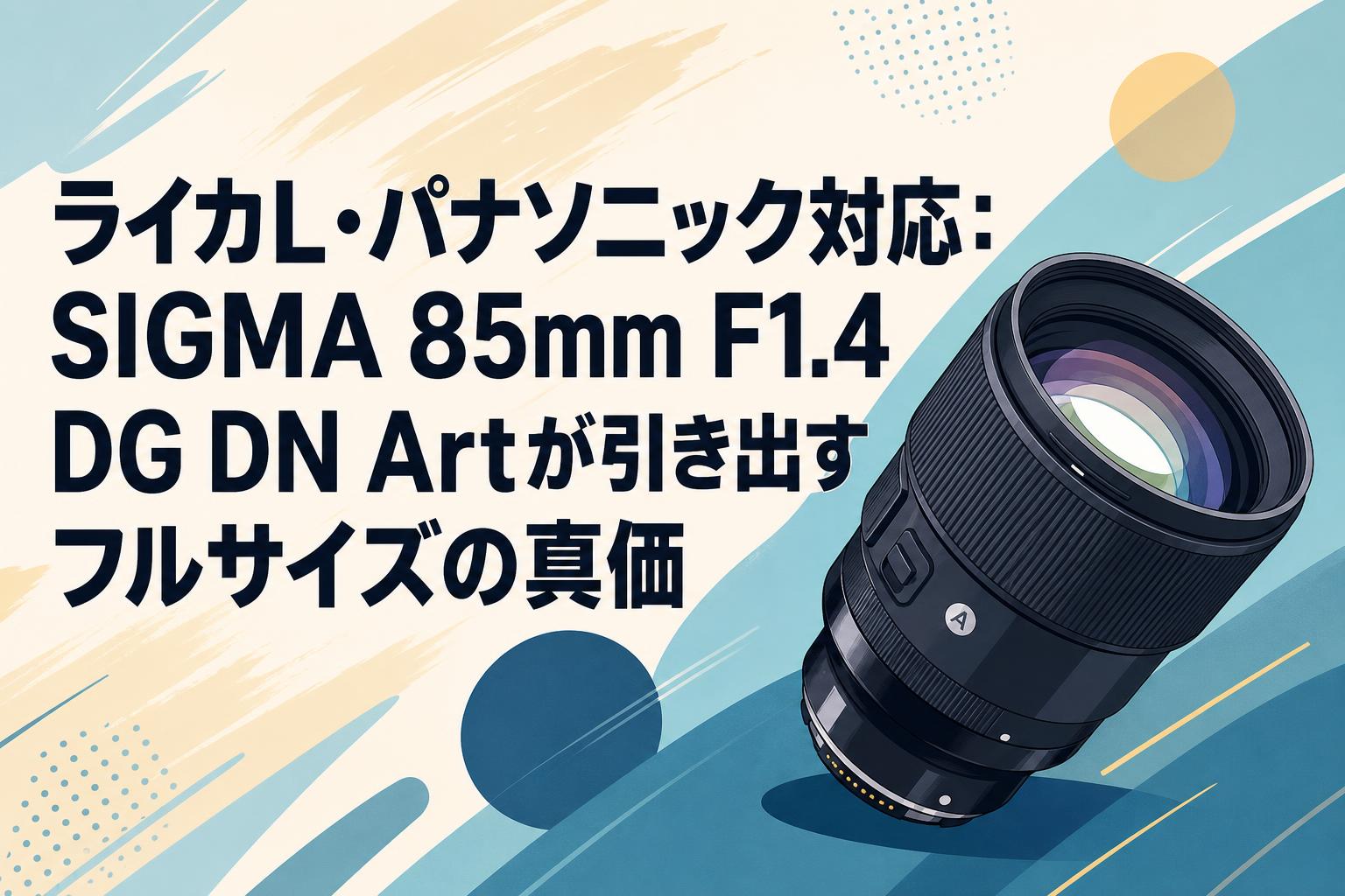 ライカL・パナソニック対応：SIGMA 85mm F1.4 DG DN Artが引き出すフル