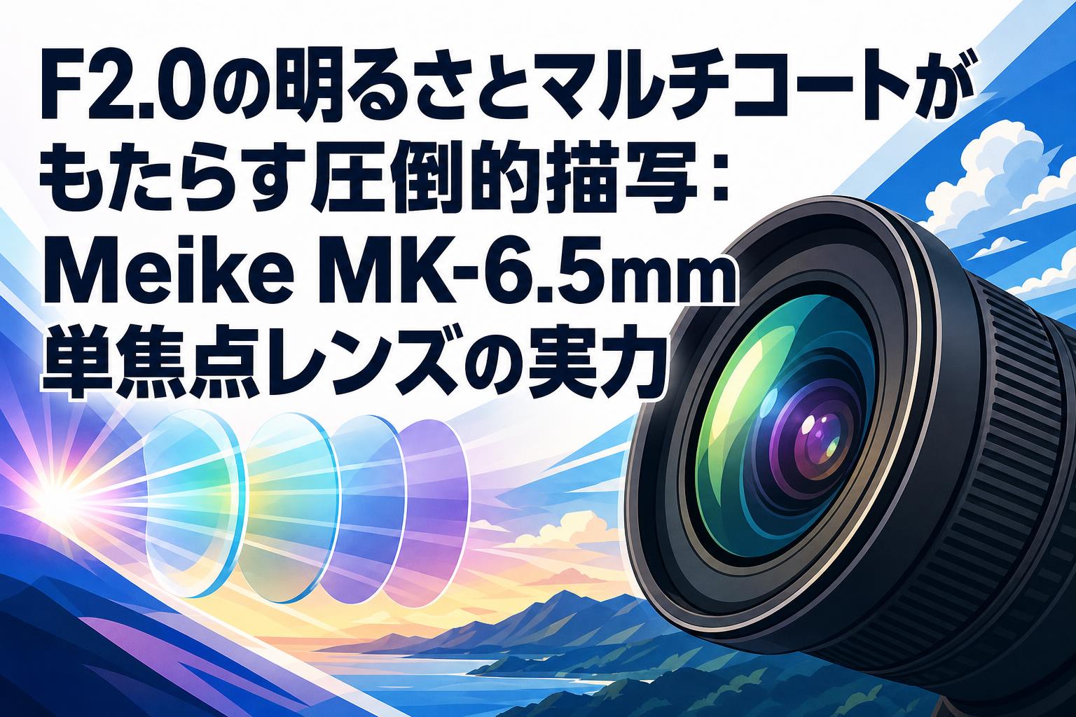 F2.0の明るさとマルチコートがもたらす圧倒的描写：Meike MK-6.5mm単
