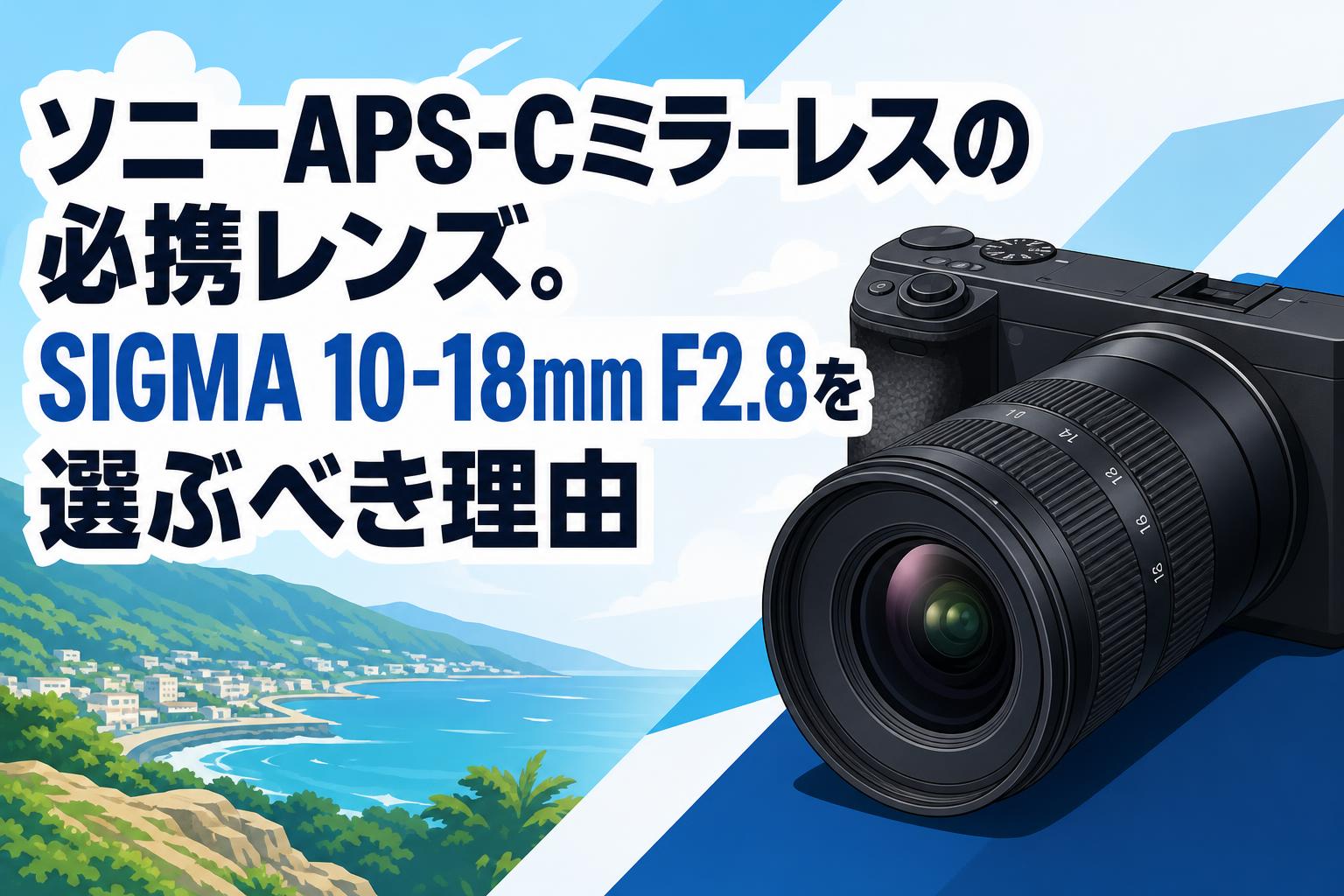 ソニーAPS-Cミラーレスの必携レンズ。SIGMA 10-18mm F2.8を選ぶべき